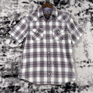 Flag Anthen‎ Desert Son Shirt Mens Size Medium Pearl Snap Pockets Western Cowboy